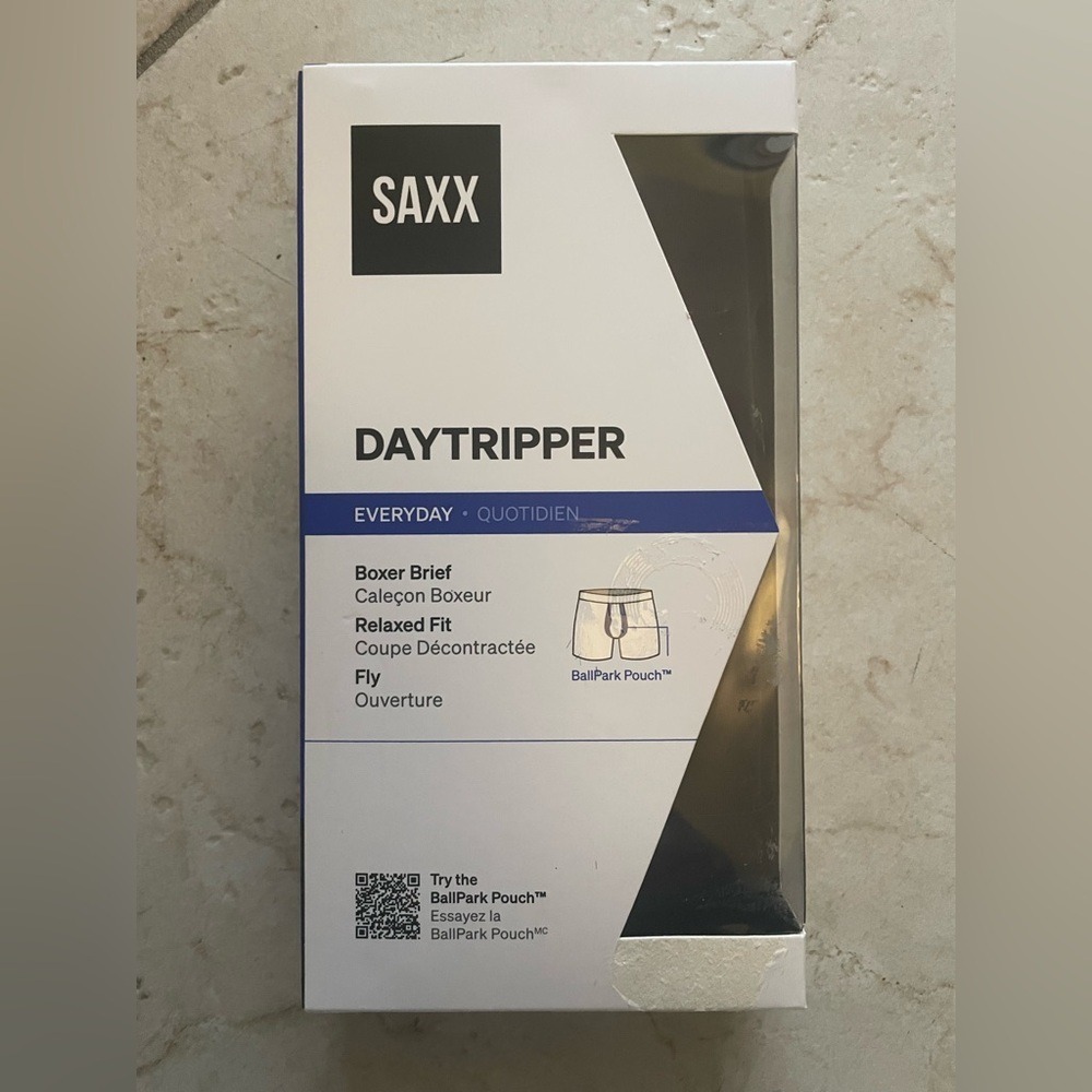 SAXX Daytripper Mens Boxer Brief Relaxed Fit BallPark Pouch‎ Black SXBB11F Small